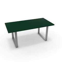 Étkezőasztal - Antara festett ezüst lábbal - Forest zöld, méret: 180x90