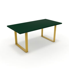 Étkezőasztal - Antara festett arany lábbal - Forest zöld, méret: 180x90