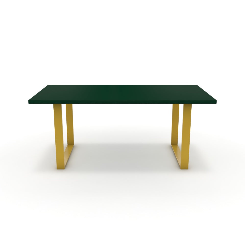 Étkezőasztal - Antara festett arany lábbal - Forest zöld, méret: 180x90