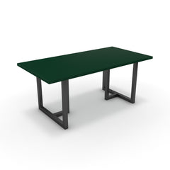 Étkezőasztal - Asara fekete lábbal - Forest zöld, méret: 180x90