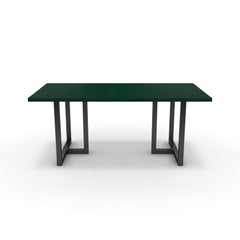 Étkezőasztal - Asara fekete lábbal - Forest zöld, méret: 180x90