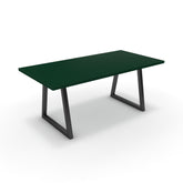 Étkezőasztal - Bala fekete lábbal - Forest zöld, méret: 180x90