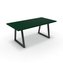Étkezőasztal - Bala fekete lábbal - Forest zöld, méret: 180x90