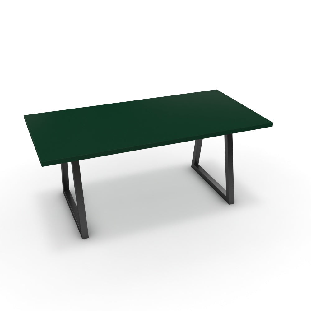 Étkezőasztal - Bala fekete lábbal - Forest zöld, méret: 180x90
