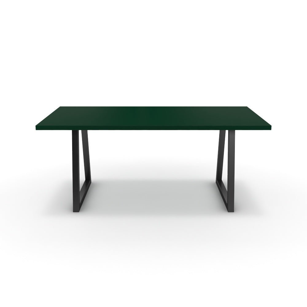 Étkezőasztal - Bala fekete lábbal - Forest zöld, méret: 180x90