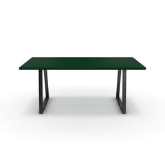 Étkezőasztal - Bala fekete lábbal - Forest zöld, méret: 180x90
