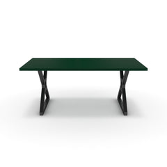 Étkezőasztal - Mandira fekete lábbal - Forest zöld, méret: 180x90