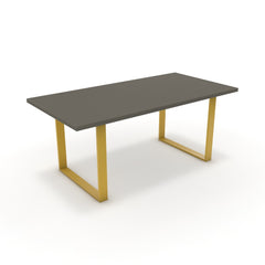 Étkezőasztal - Antara festett arany lábbal - Fosszil szürke, méret: 180x90