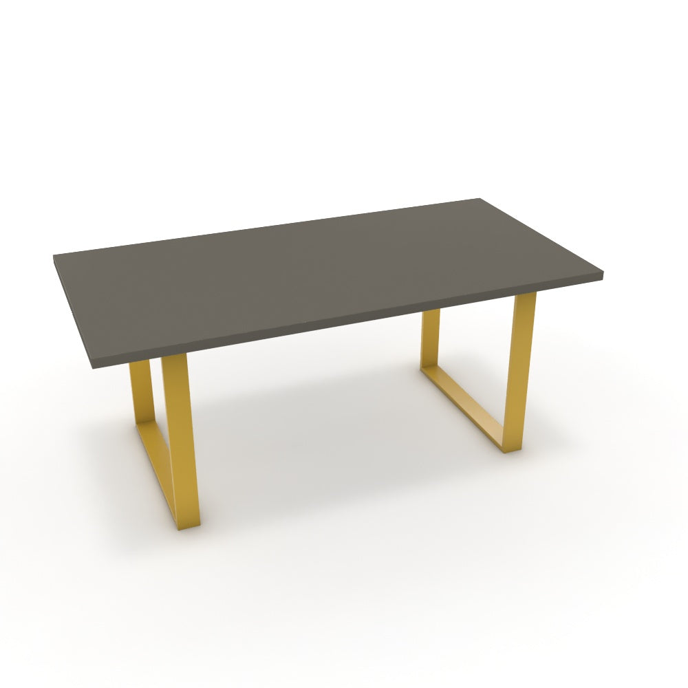 Étkezőasztal - Antara festett arany lábbal - Fosszil szürke, méret: 180x90