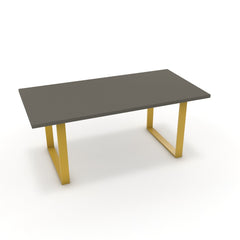 Étkezőasztal - Antara festett arany lábbal - Fosszil szürke, méret: 180x90