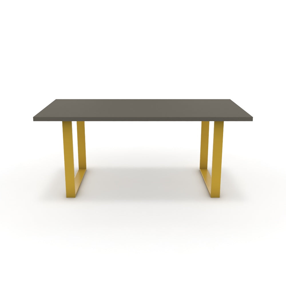 Étkezőasztal - Antara festett arany lábbal - Fosszil szürke, méret: 180x90