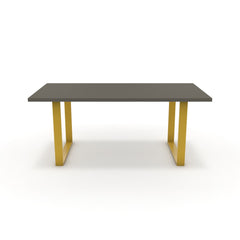 Étkezőasztal - Antara festett arany lábbal - Fosszil szürke, méret: 180x90