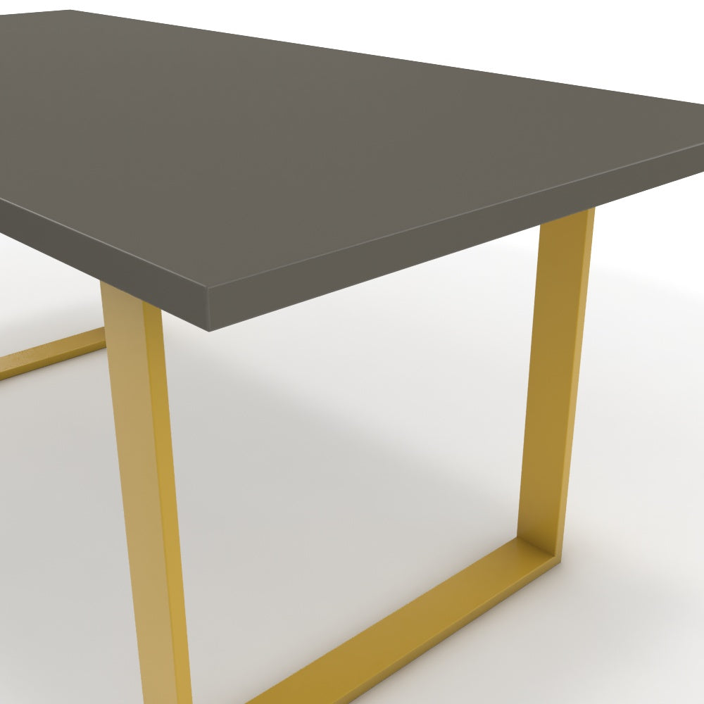 Étkezőasztal - Antara festett arany lábbal - Fosszil szürke, méret: 180x90