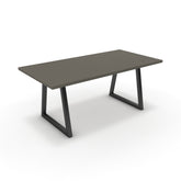 Étkezőasztal - Bala fekete lábbal - Fosszil szürke, méret: 180x90