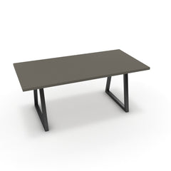 Étkezőasztal - Bala fekete lábbal - Fosszil szürke, méret: 180x90