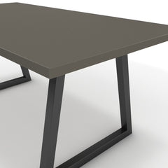 Étkezőasztal - Bala fekete lábbal - Fosszil szürke, méret: 180x90