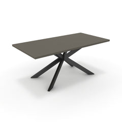 Étkezőasztal - Jama fekete lábbal - Fosszil szürke, méret: 180x90