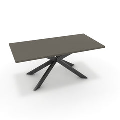 Étkezőasztal - Jama fekete lábbal - Fosszil szürke, méret: 180x90