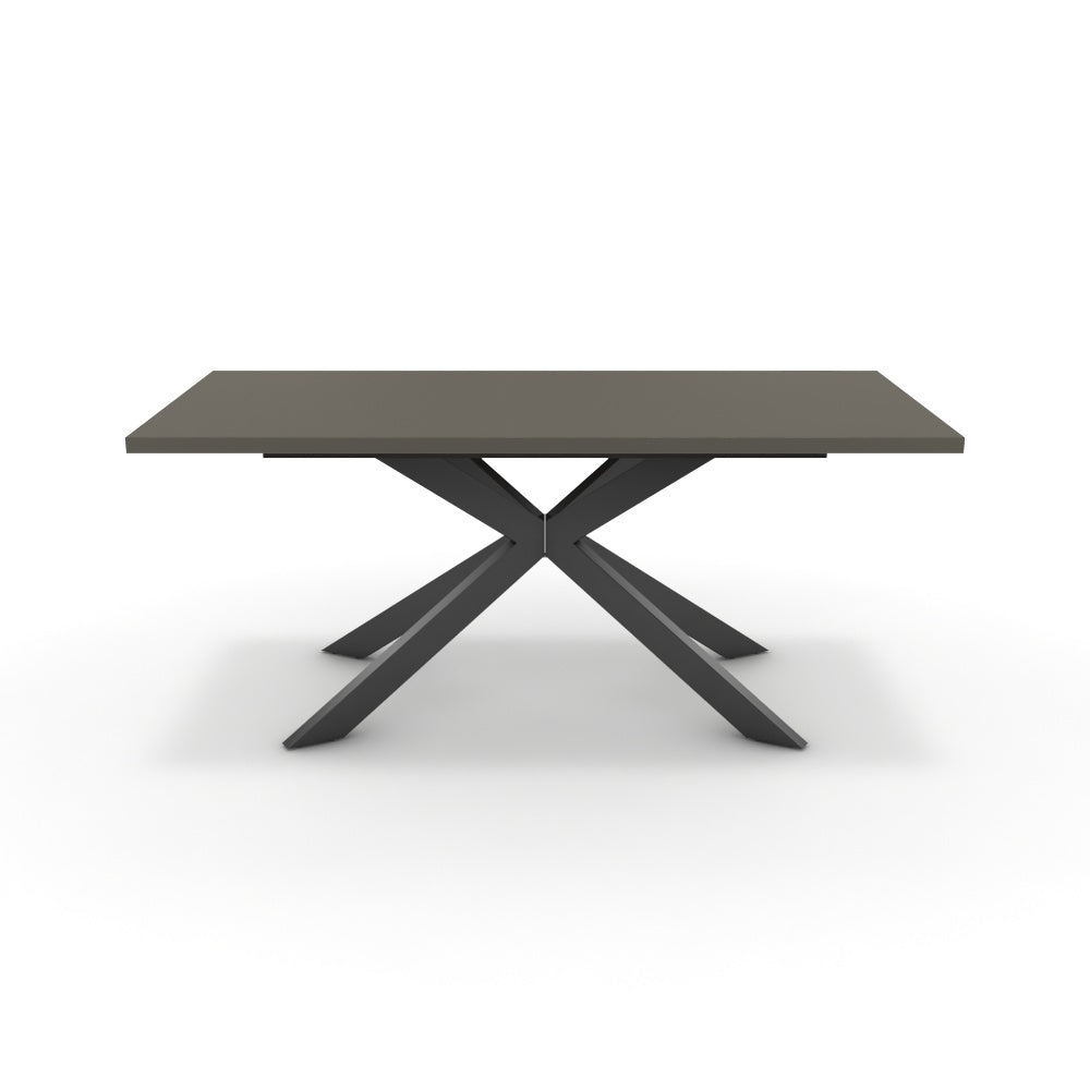 Étkezőasztal - Jama fekete lábbal - Fosszil szürke, méret: 180x90