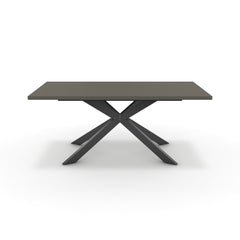 Étkezőasztal - Jama fekete lábbal - Fosszil szürke, méret: 180x90