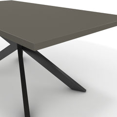 Étkezőasztal - Jama fekete lábbal - Fosszil szürke, méret: 180x90