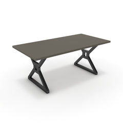 Étkezőasztal - Mandira fekete lábbal - Fosszil szürke, méret: 180x90