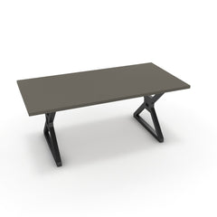 Étkezőasztal - Mandira fekete lábbal - Fosszil szürke, méret: 180x90