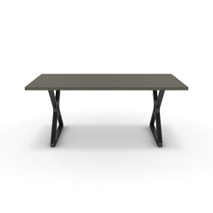 Étkezőasztal - Mandira fekete lábbal - Fosszil szürke, méret: 180x90