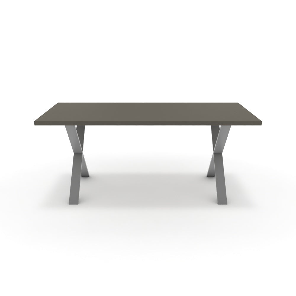 Étkezőasztal - Préma festett ezüst lábbal - Fosszil szürke, méret: 180x90