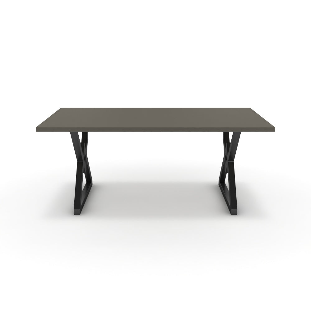 Étkezőasztal - Uttama fekete lábbal - Fosszil szürke, méret: 180x90