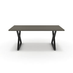 Étkezőasztal - Uttama fekete lábbal - Fosszil szürke, méret: 180x90