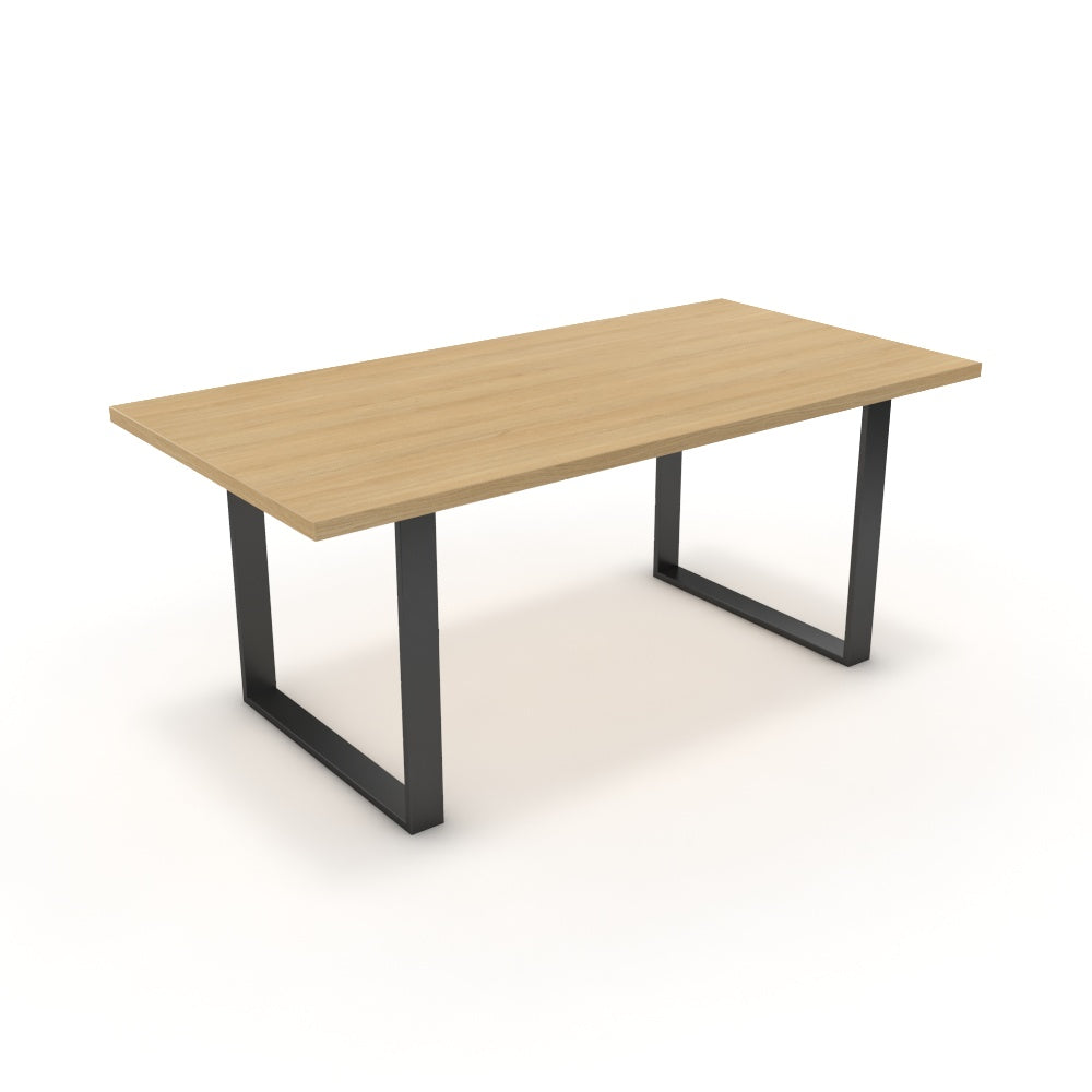 Étkezőasztal - Antara fekete lábbal - Vicenza tölgy, méret: 180x90