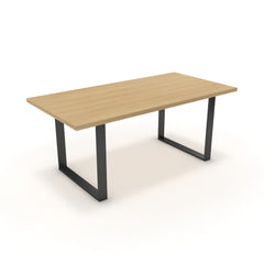 Étkezőasztal - Antara fekete lábbal - Vicenza tölgy, méret: 180x90