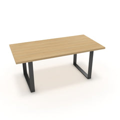 Étkezőasztal - Antara fekete lábbal - Vicenza tölgy, méret: 180x90