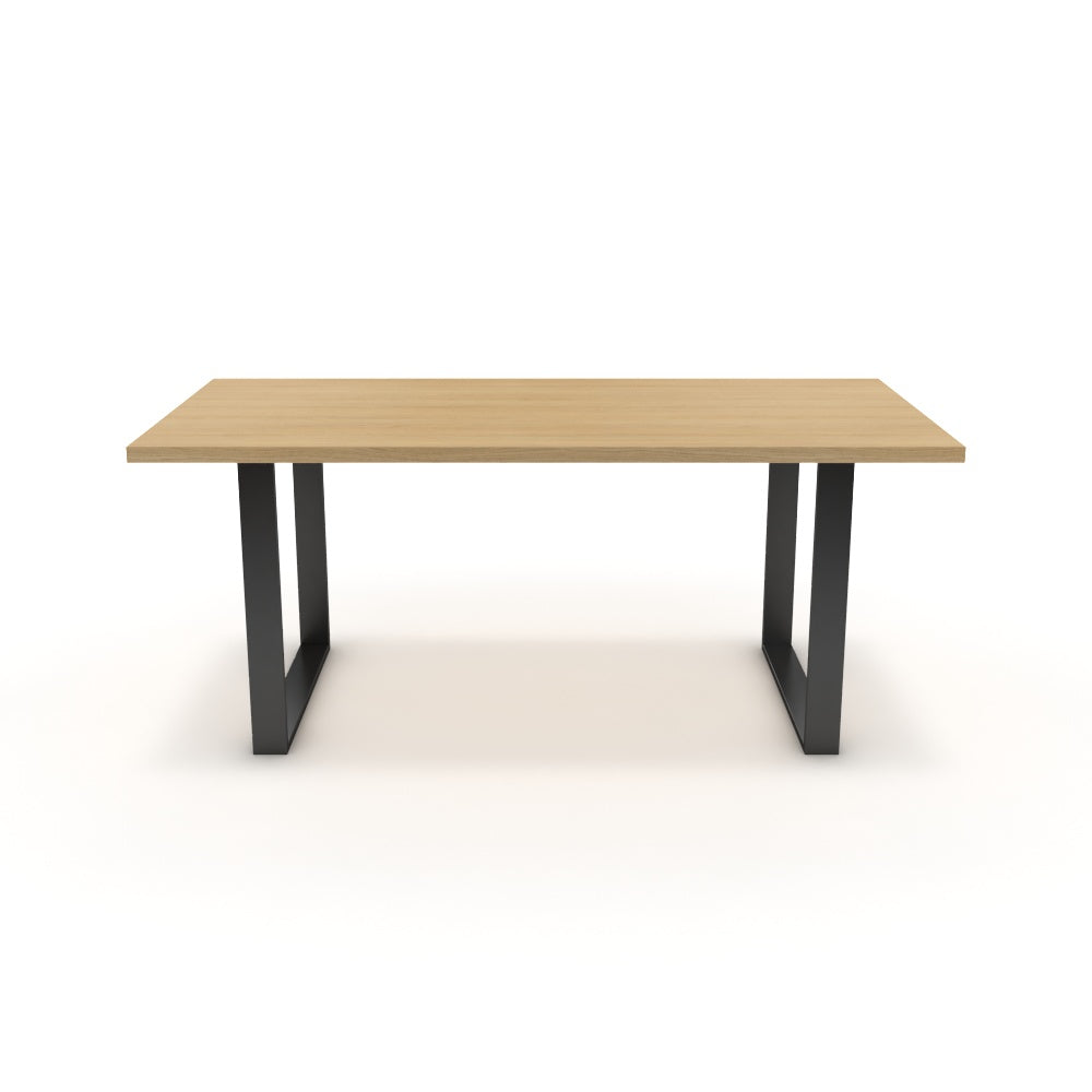 Étkezőasztal - Antara fekete lábbal - Vicenza tölgy, méret: 180x90