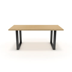Étkezőasztal - Antara fekete lábbal - Vicenza tölgy, méret: 180x90