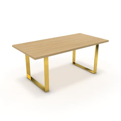 Étkezőasztal - Antara arany lábbal - Vicenza tölgy, méret: 180x90