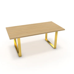 Étkezőasztal - Antara arany lábbal - Vicenza tölgy, méret: 180x90