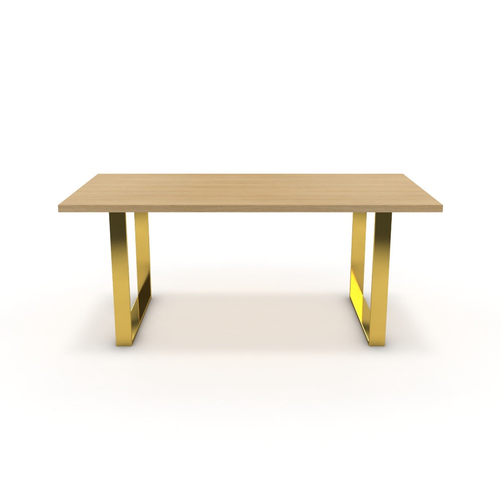 Étkezőasztal - Antara arany lábbal - Vicenza tölgy, méret: 180x90