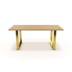Étkezőasztal - Antara arany lábbal - Vicenza tölgy, méret: 180x90