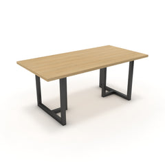 Étkezőasztal - Asara fekete lábbal - Vicenza tölgy, méret: 180x90