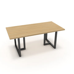 Étkezőasztal - Asara fekete lábbal - Vicenza tölgy, méret: 180x90