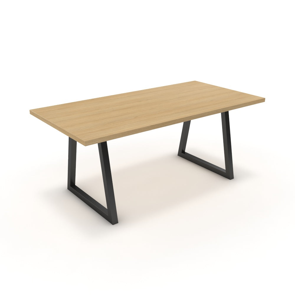 Étkezőasztal - Bala fekete lábbal - Vicenza tölgy, méret: 180x90