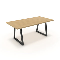 Étkezőasztal - Bala fekete lábbal - Vicenza tölgy, méret: 180x90