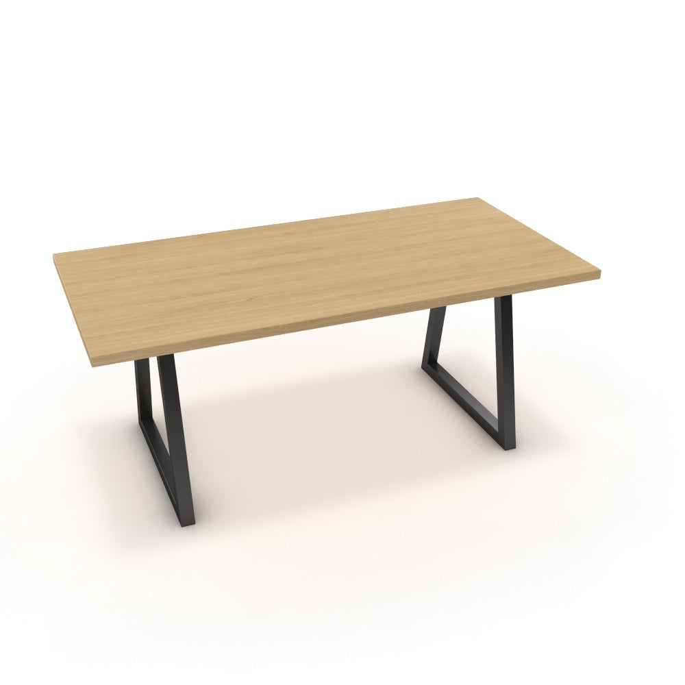 Étkezőasztal - Bala fekete lábbal - Vicenza tölgy, méret: 180x90