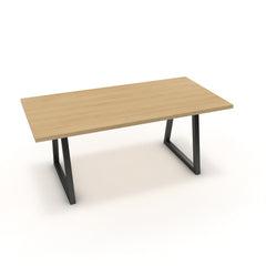 Étkezőasztal - Bala fekete lábbal - Vicenza tölgy, méret: 180x90