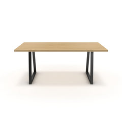 Étkezőasztal - Bala fekete lábbal - Vicenza tölgy, méret: 180x90