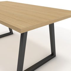 Étkezőasztal - Bala fekete lábbal - Vicenza tölgy, méret: 180x90