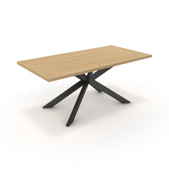 Étkezőasztal - Jama fekete lábbal - Vicenza tölgy, méret: 180x90