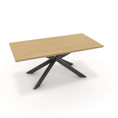 Étkezőasztal - Jama fekete lábbal - Vicenza tölgy, méret: 180x90